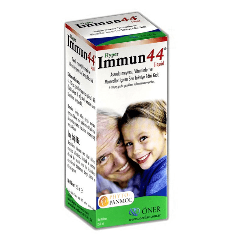 Hyper Immun44 Liquid 250ml Aserola Meyvesi Vitaminler Mineraller