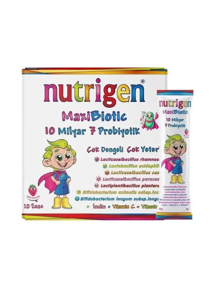 Nutrıgen Maxıbıotıc 10 Saşe Çilek Aromalı