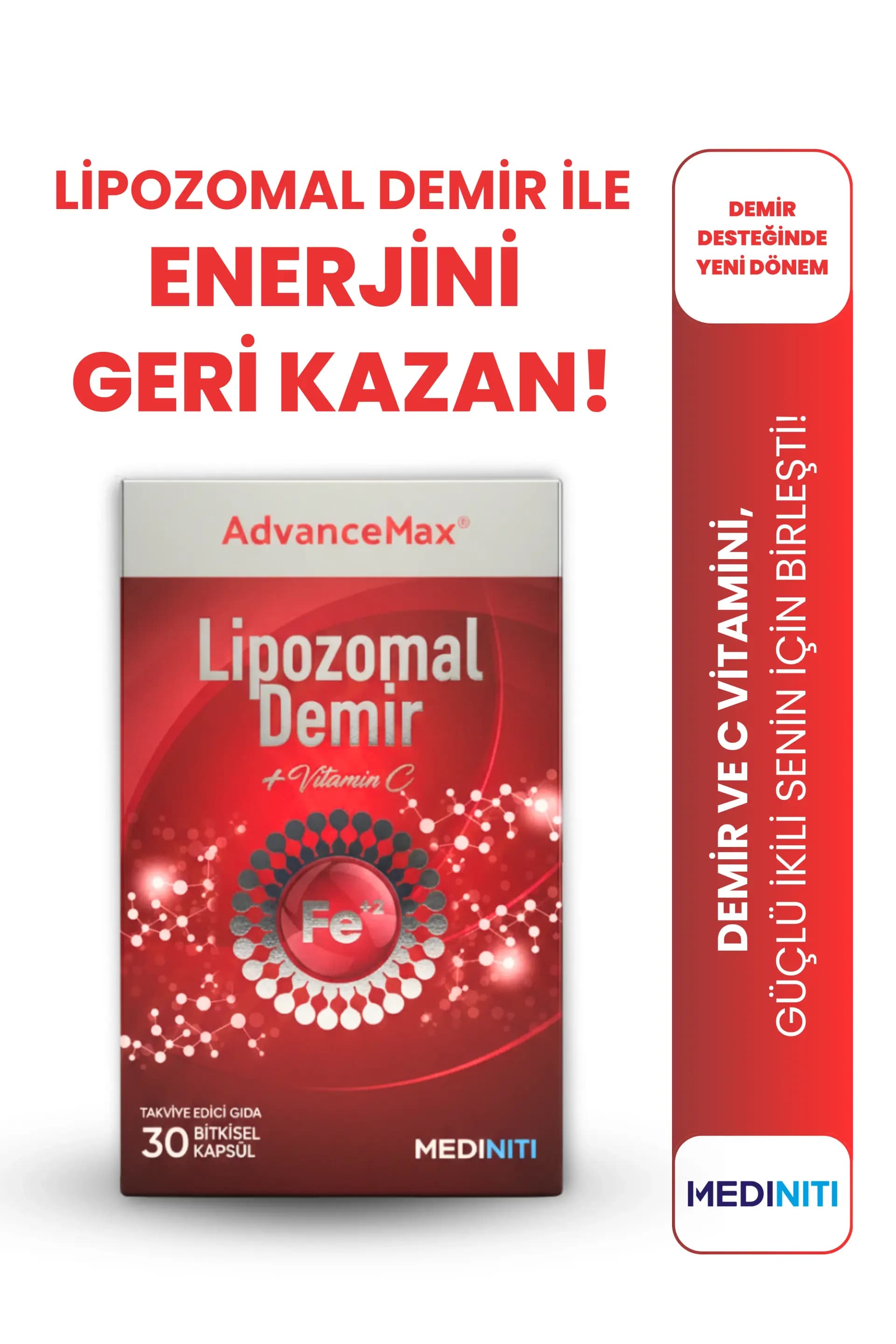 Advancemax Lipozomal Demir 30 Kapsül