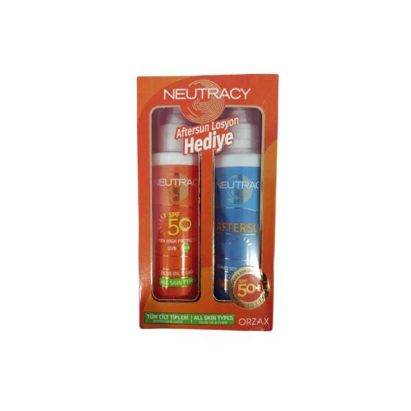 Neutracy Tüm Ciltler Için Spf50+ Güneş Koruyucu Krem 70ml+ Aftersun 150ml Losyon Hediye Kofre