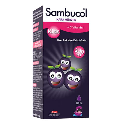 Sambucol Kids 120ml Kara Mürver Özütü C Vitamini 4-10 Yaş