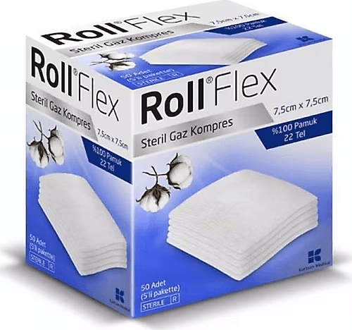 Roll Flex Gaz Kompres 7.5cmx7.5cm 50 Adet