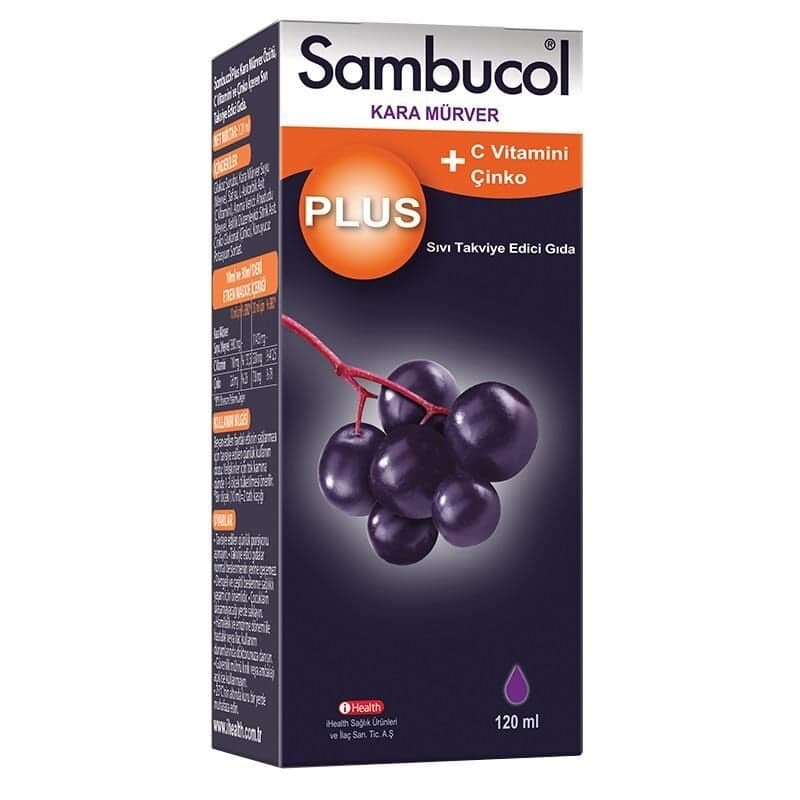 Sambucol Plus 120ml Kara Mürver Özütü C Vitamini Çinko