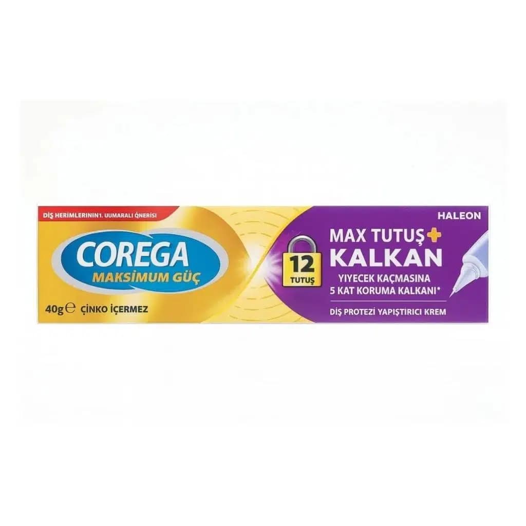 Corega Max Tutuş+kalkan Diş Protez Yapiştirici 40gr