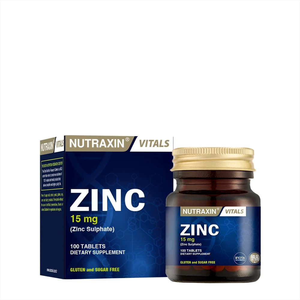 Nutraxin Zinc Sulphate 15MG 100 Tablet