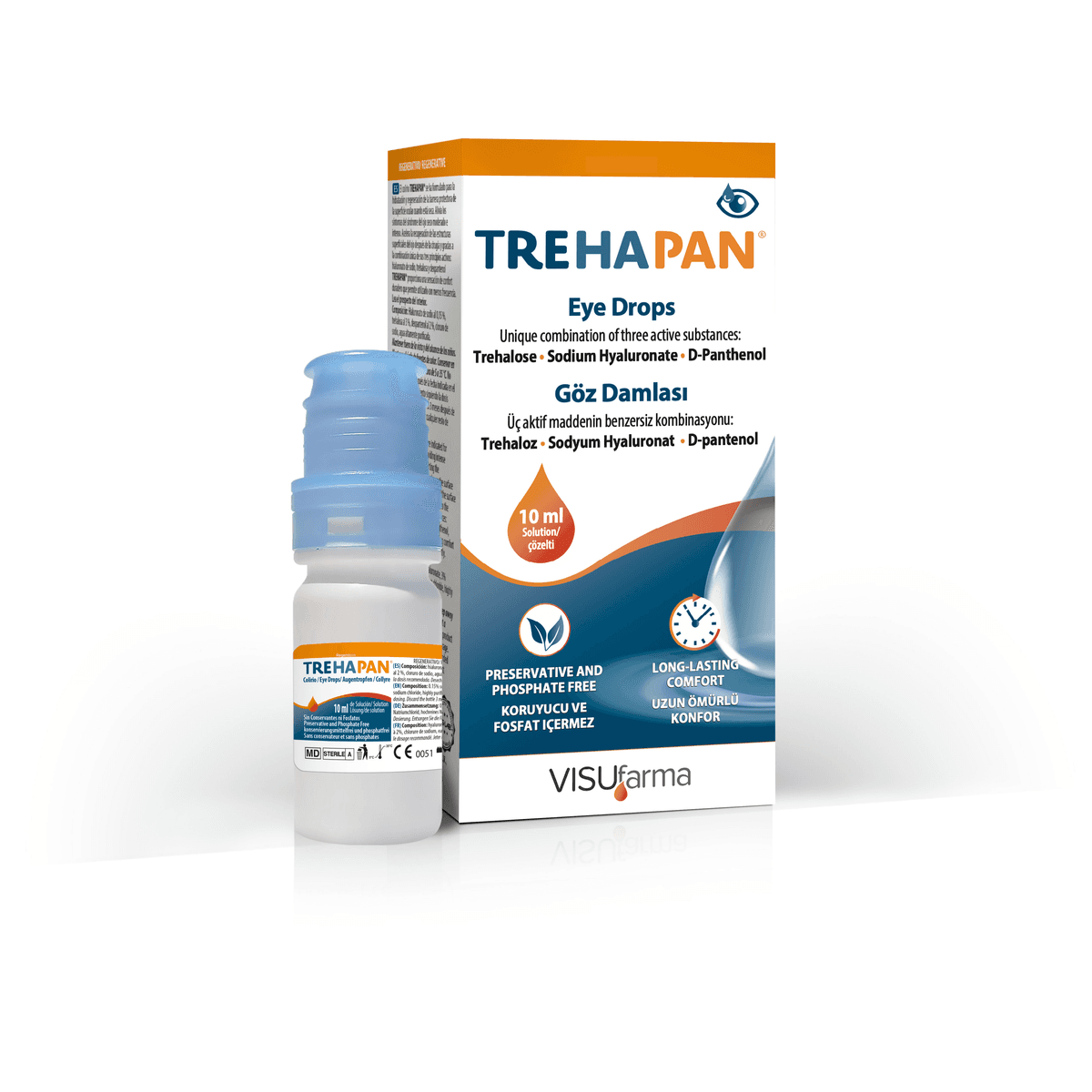 Trehapan Göz Damlasi 10ml Trehaloz Sodyum Hyaluronat D-pantenol