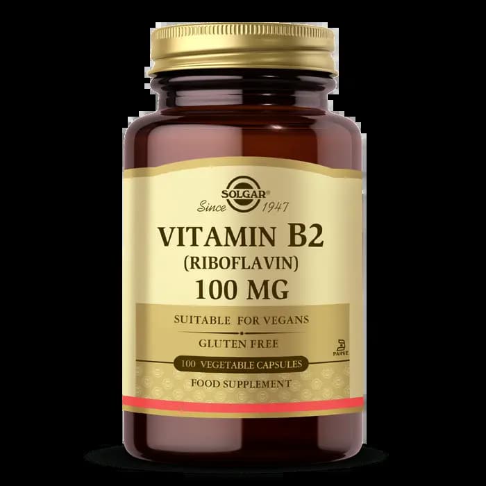 Solgar Vitamin B2 (Riboflavin) 100 mg 100 Kapsül