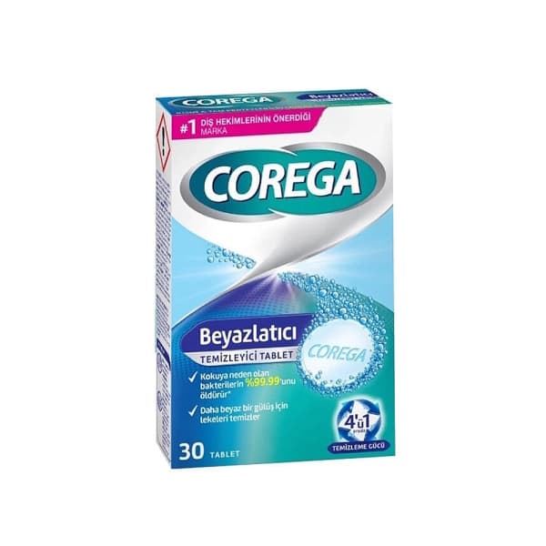 Corega Beyazlatici 30 Temizleyici Tablet
