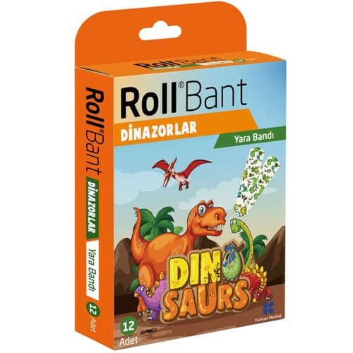 Roll Bant Dinazorlar Yara Bandi 12 Adet